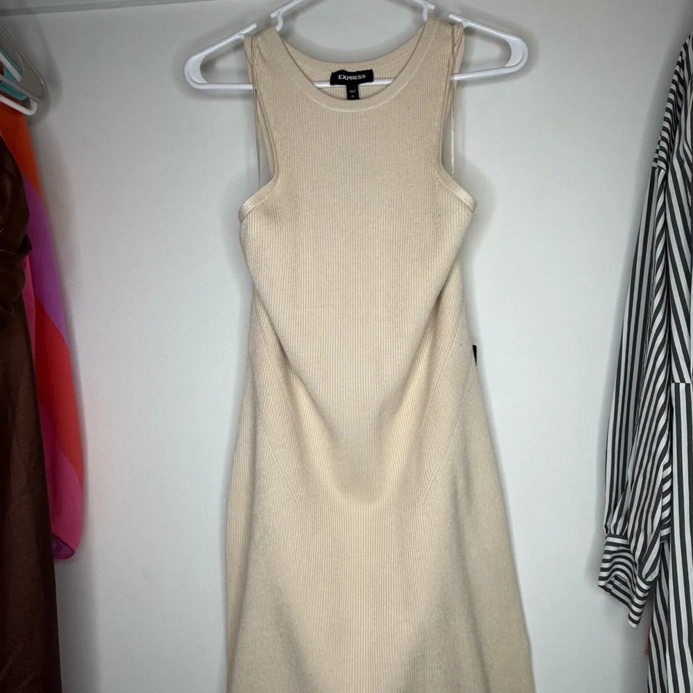 Express Cream Mini Dress - Picture 1 of 4